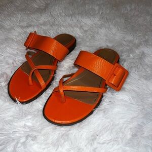 Vionic Julep Women's Dressy Supportive Sandal Orange size 6.5